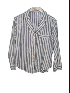 Victoria's Secret Striped Buttoned Down Pj Shirt
